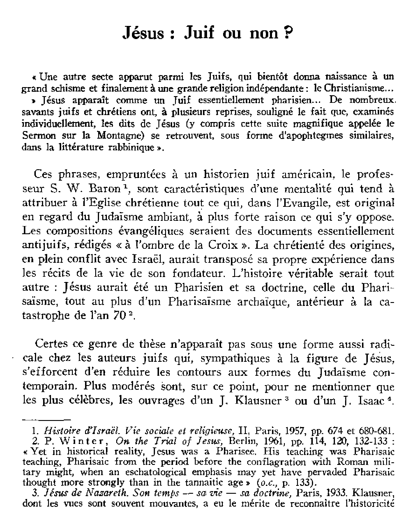 Jésus: Juif ou non?