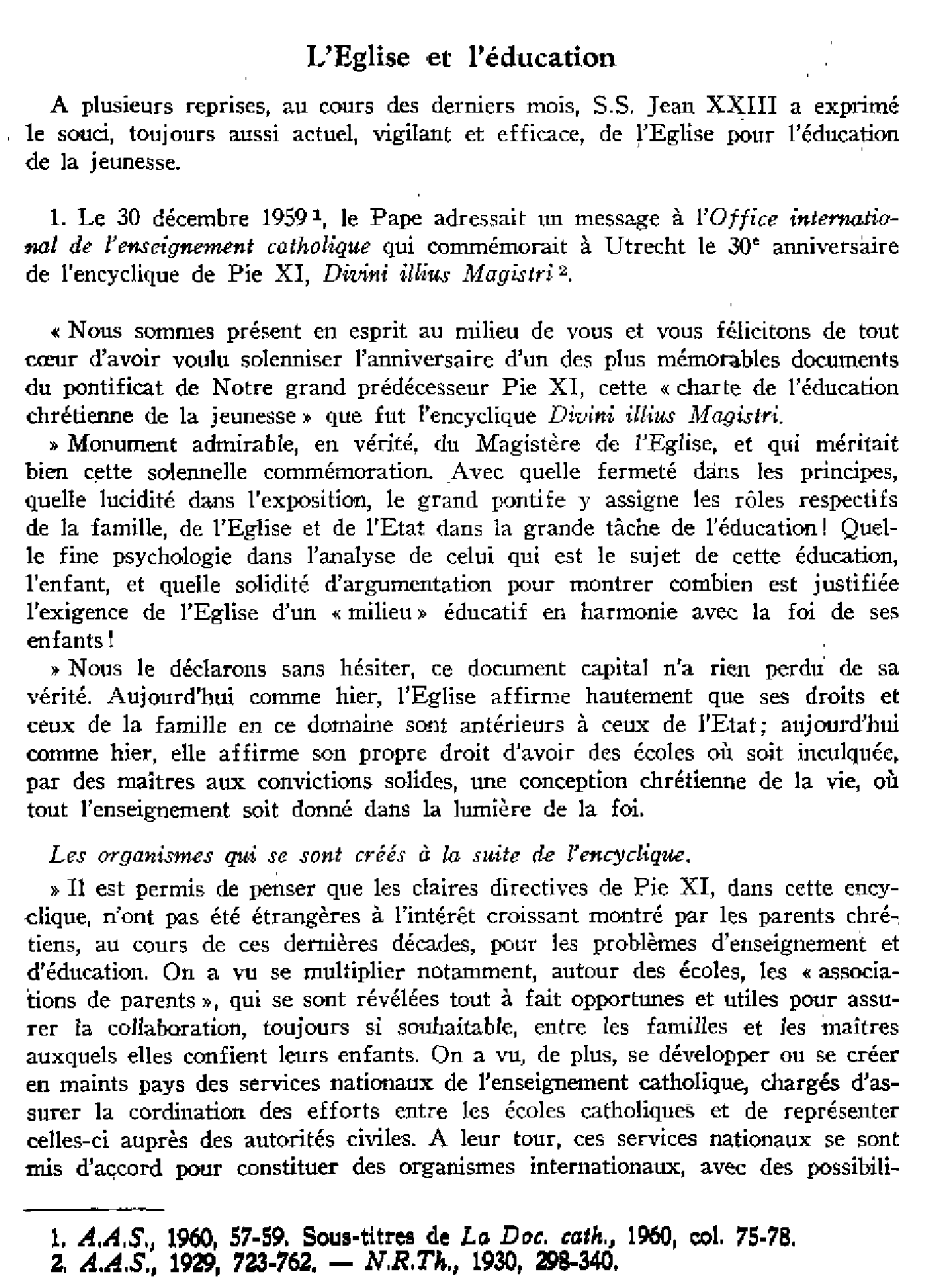 Messages et allocution
