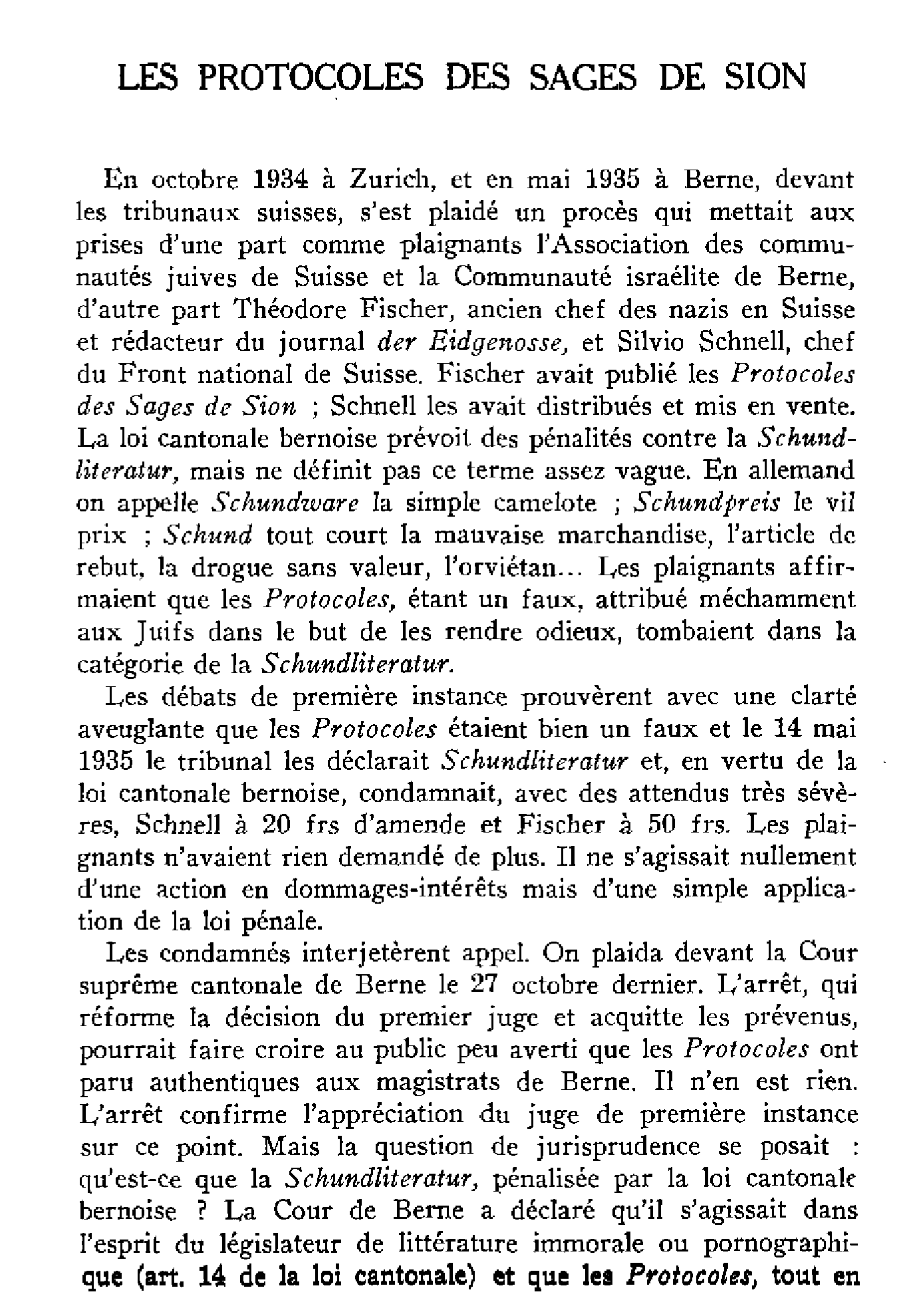 Les Protocoles des Sages de Sion