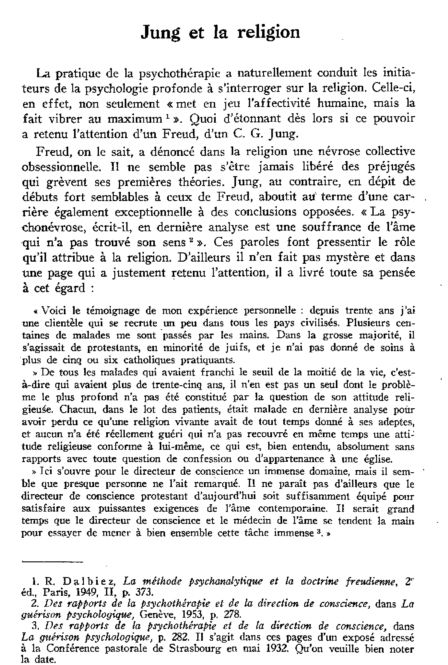 Jung et la religion