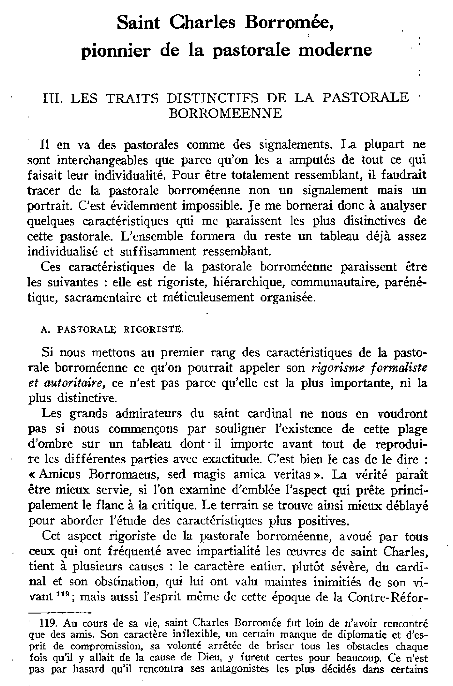 Saint Charles Borromée, pionnier de la pastorale moderne. II