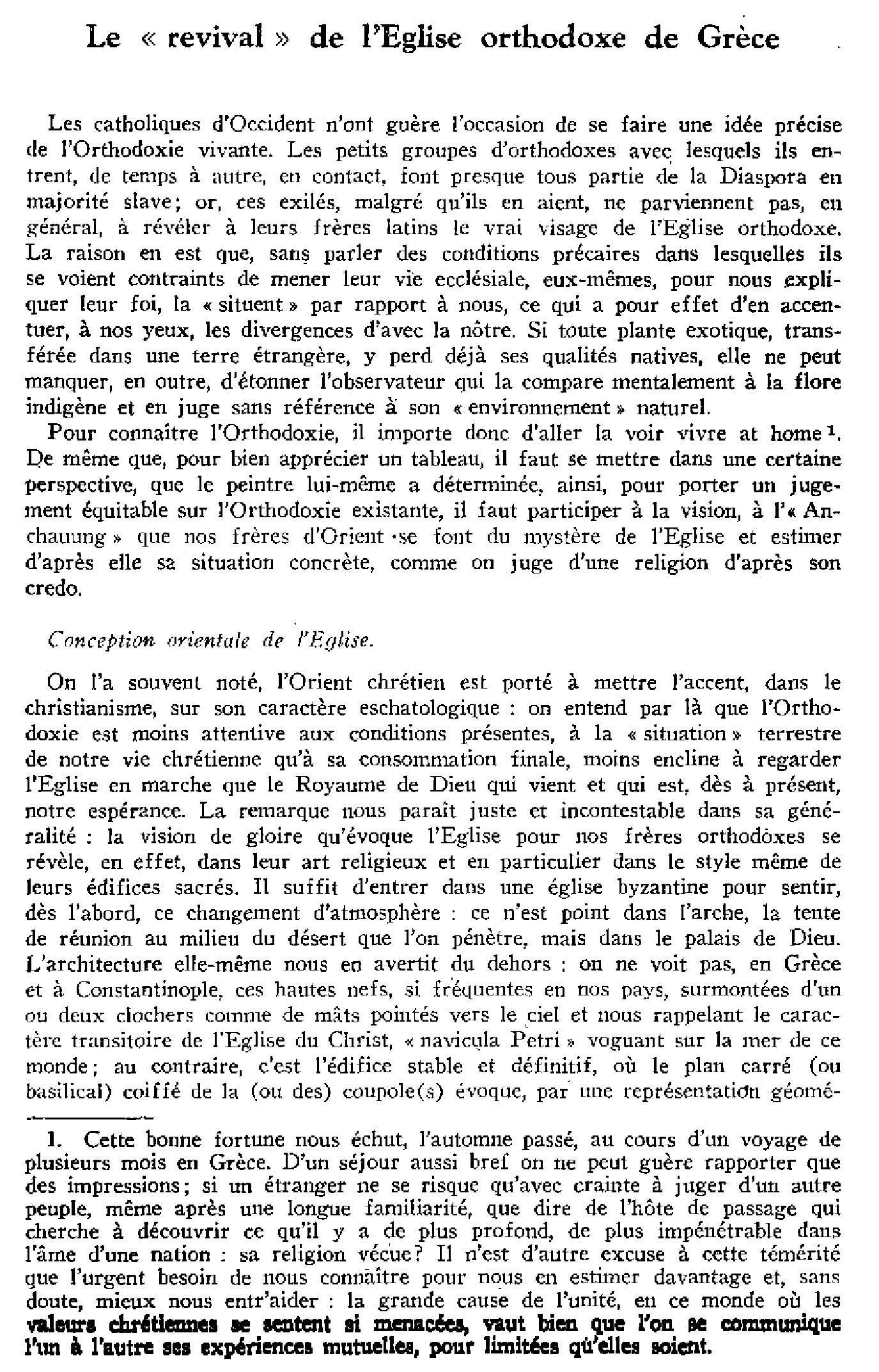 Le « revival » de l'Église orthodoxe de Grèce