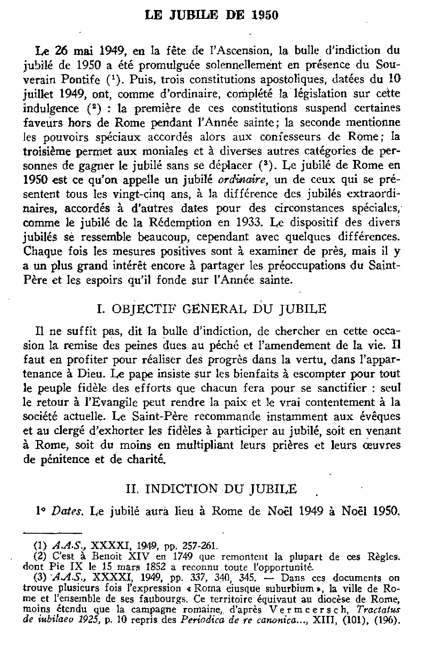 Le Jubilé de 1950