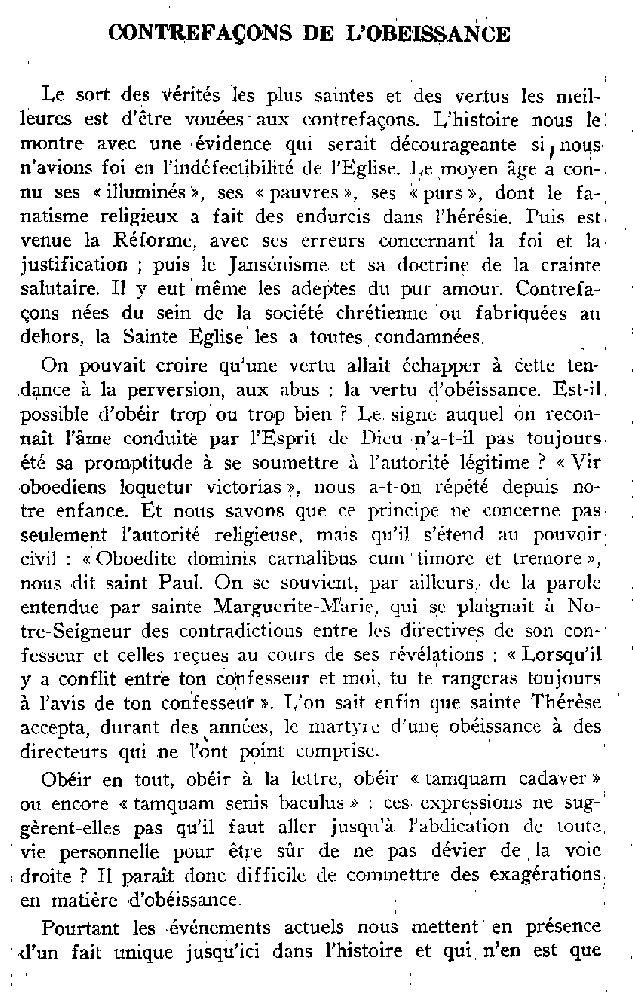 Contrefaçons de l'obéissance