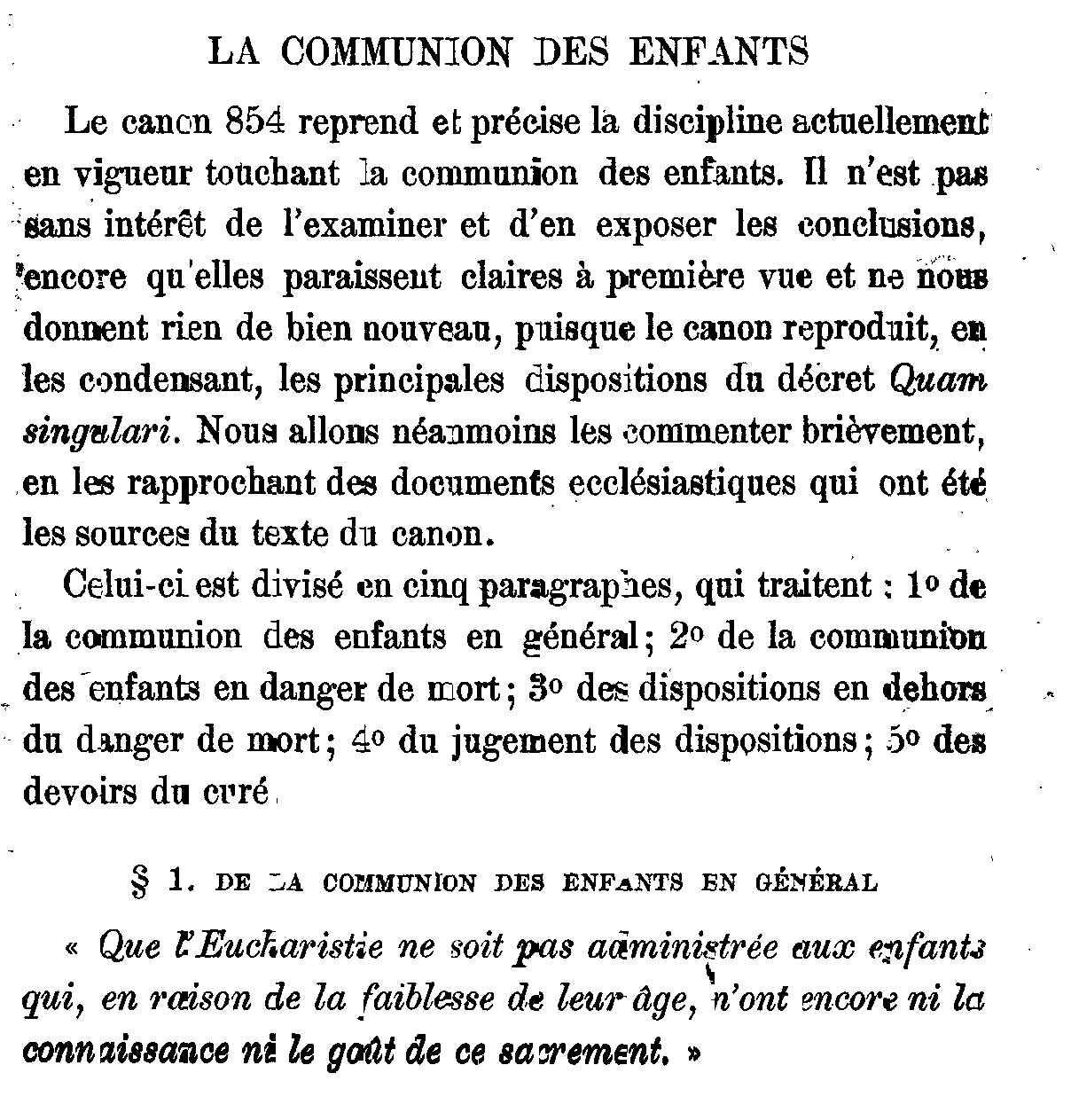 La communion des enfants (1)