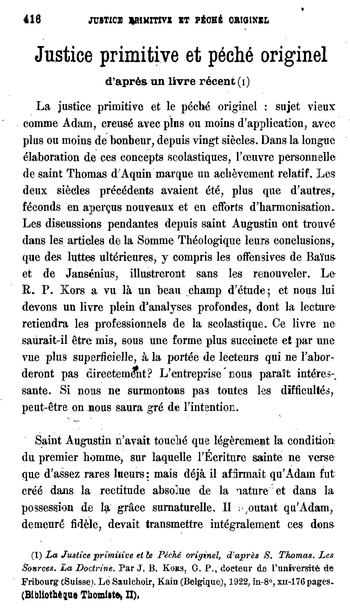 Justice primitive et péché originel