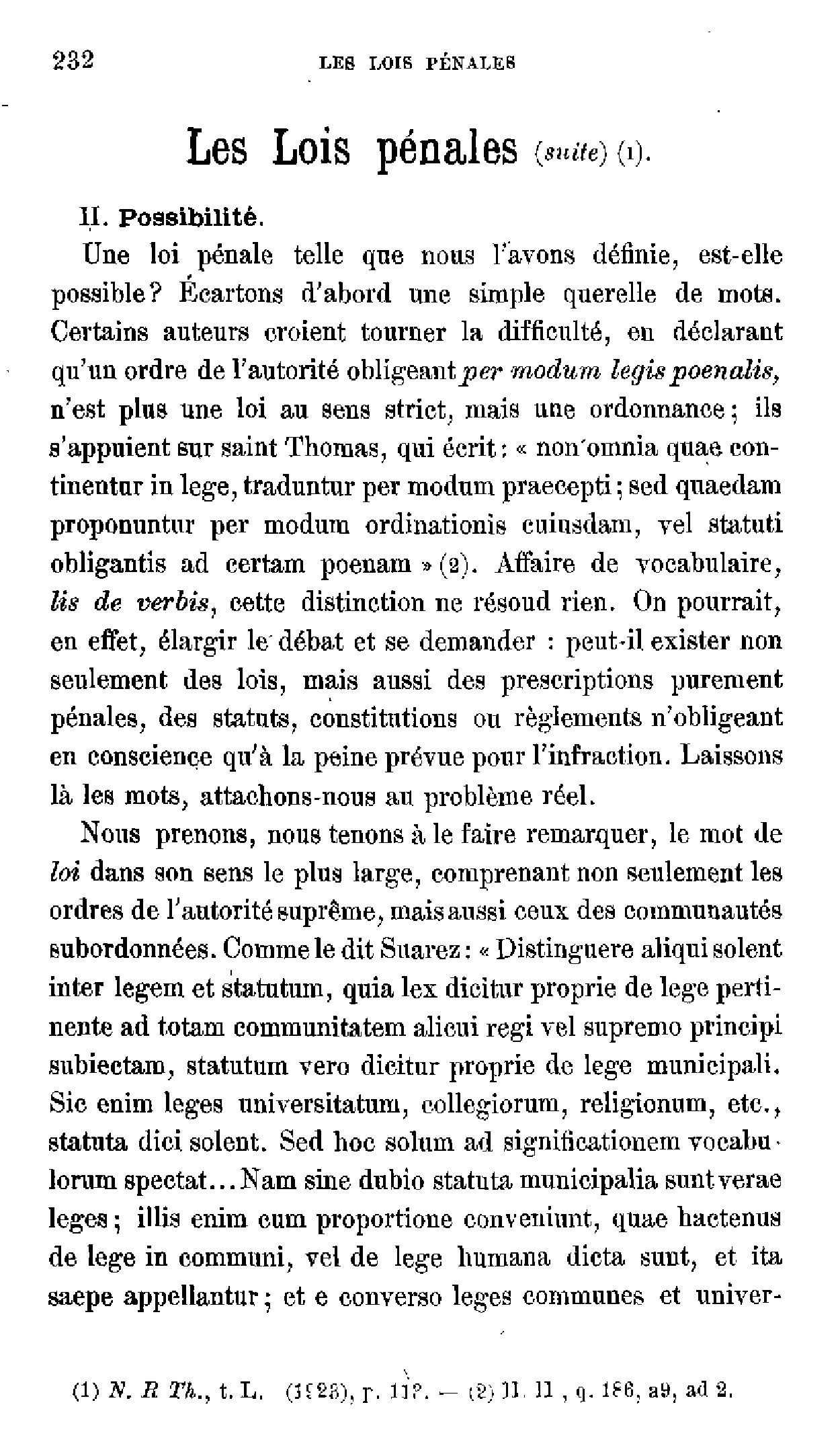 Les Lois pénales (1)