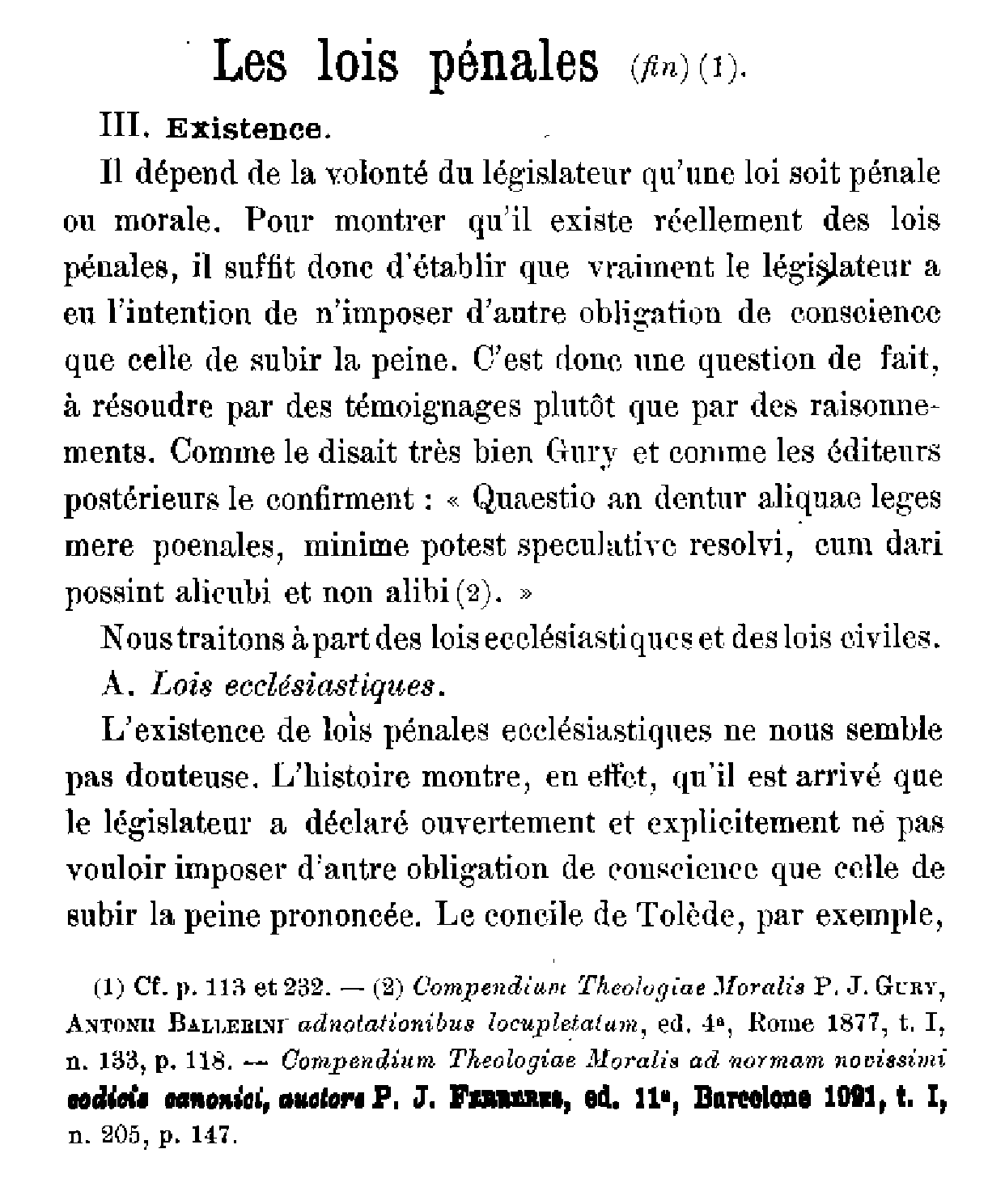 Les lois pénales (2)
