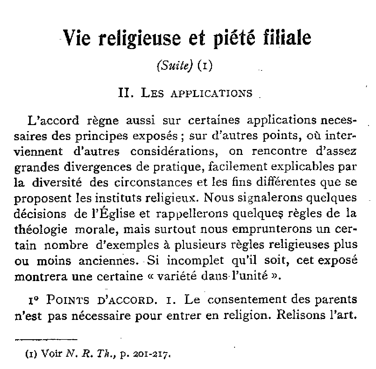 Vie religieuse et piété filiale (2)