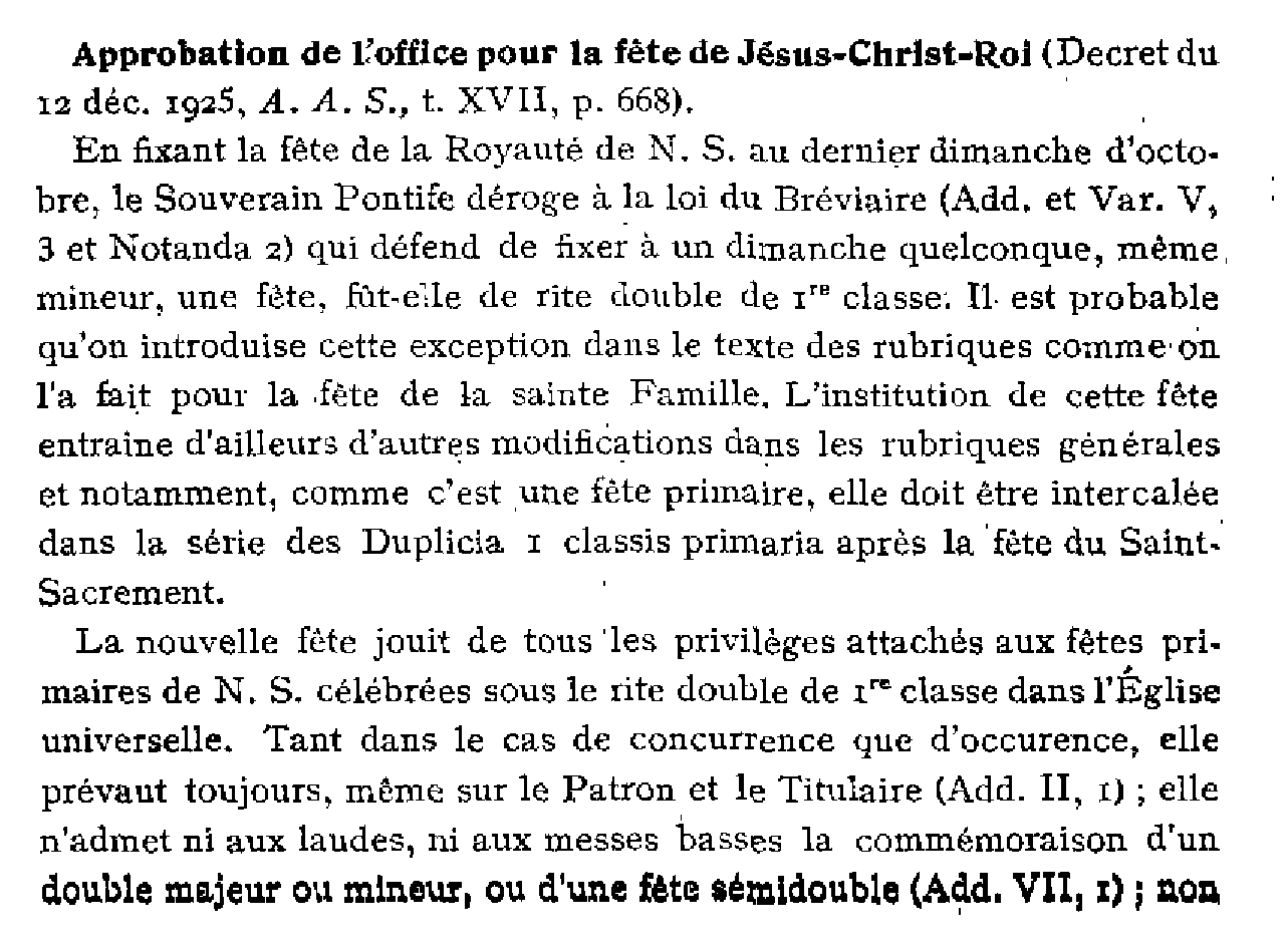 S. Congrégation des Rites