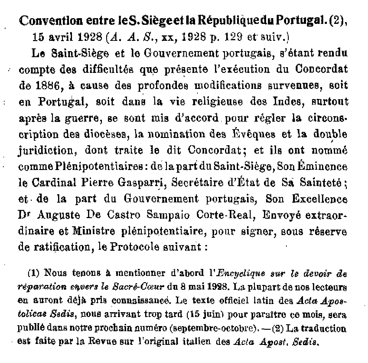 Actes du Souverain Pontife (2)