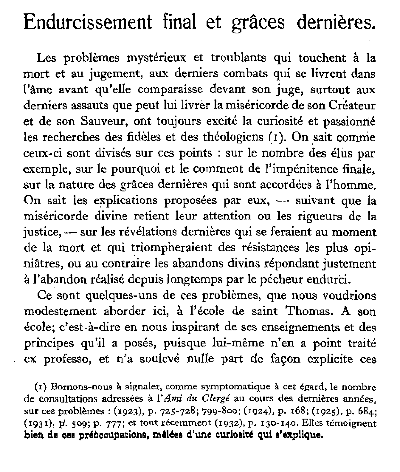 Endurcissement final et grâces dernières