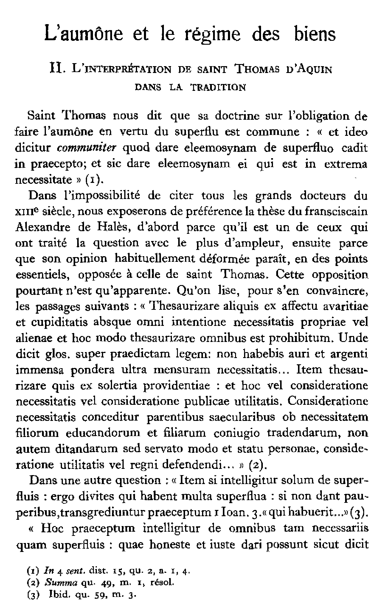 L'aumône et le régime des biens (2)