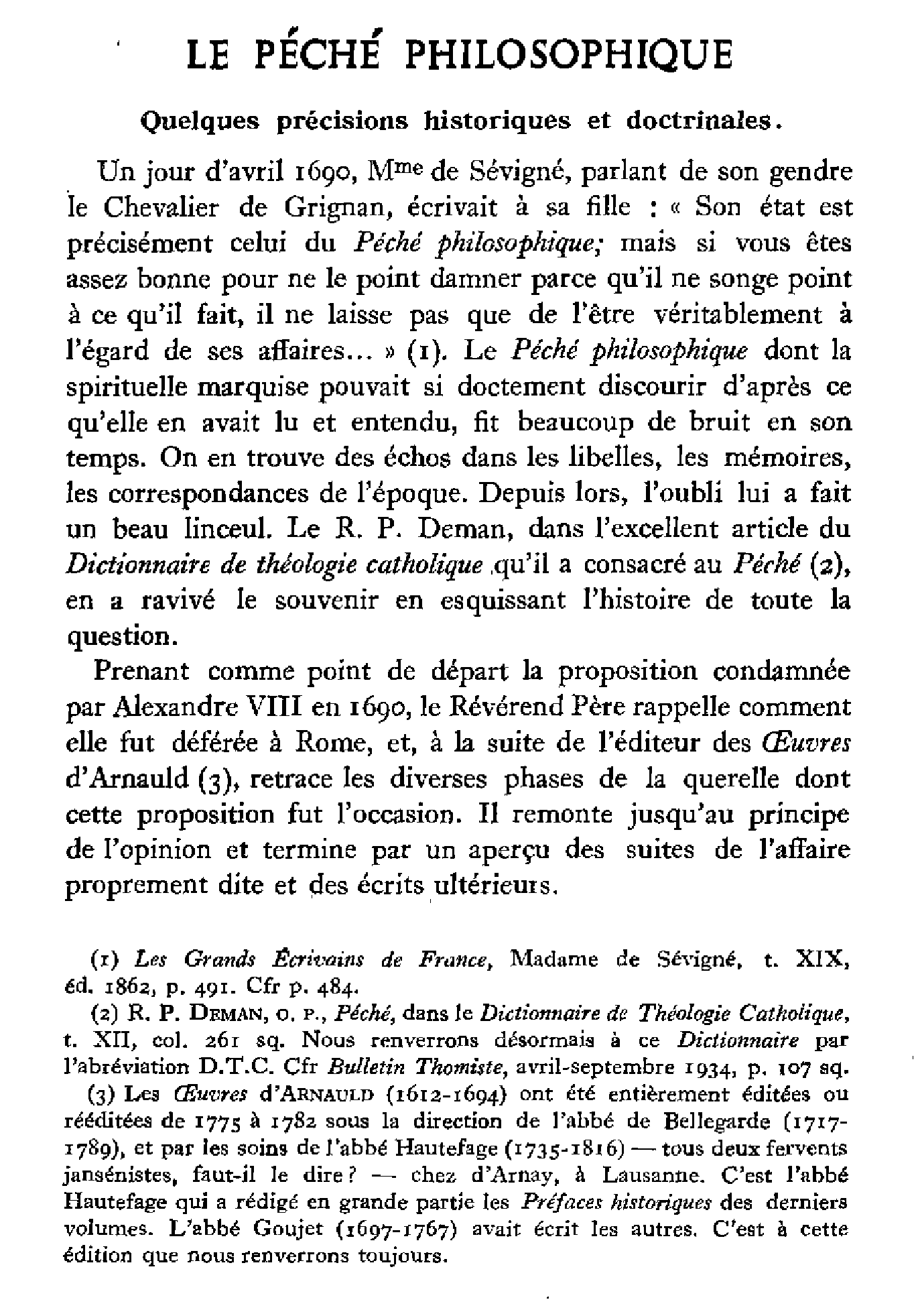 Le péché philosophique (1)