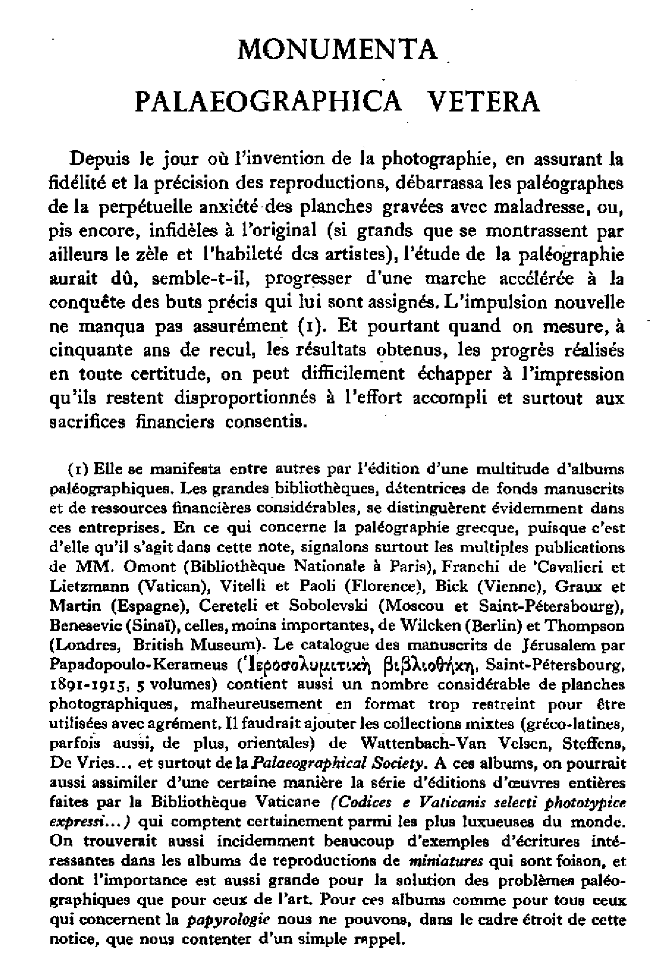 Monumenta palaeographica vetera