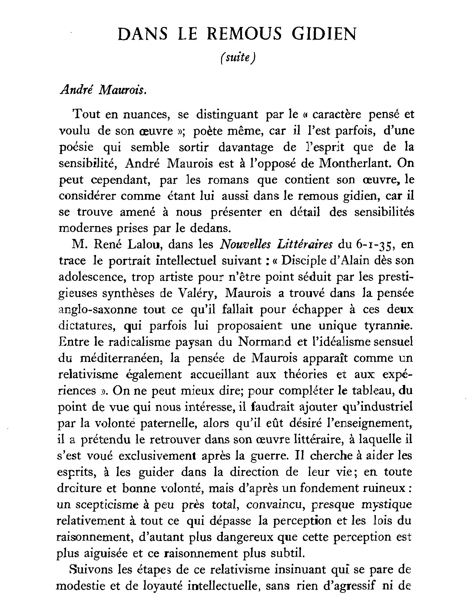 Dans le remous Gidien (2)