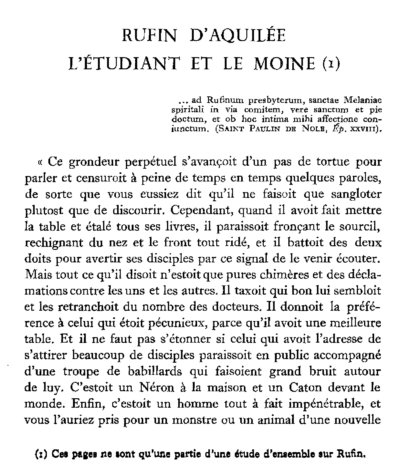 Rufin d'Aquilée. L'étudiant et le moine (I)